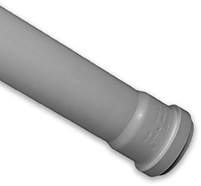 HT-Abflussrohr Abflussrohr mit Steckmuffe und Gummidichtring DN 40 Länge 1000 mm