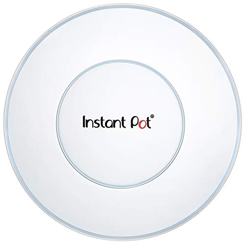 Instant Pot 8QT Silicone Lid, Compatible with 8-Qt Stainless-Steel Inner Pot, Bowl and Food Cover, Microwave Cover for Food, Transparent White