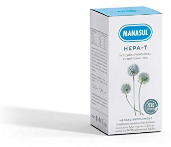 MANASUL - Infusion of Boldo and Rosemary with Turmeric Liver Protection Digestive Tea Hepa-T Box of 25 Bags