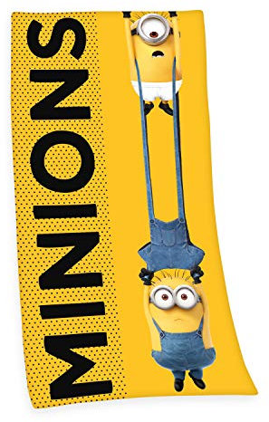 Herding Minions 2 Velourstuch, Baumwolle, Mehrfarbig, 75 x 150 cm