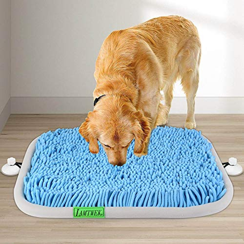 LAMTWEK17 x 21Alfombra Olfativa Perros,Snuffle Mat,Juguete Interactivo, Manta Olor para Mascota, Gato, Antideslizante, Fácil de Limpiar