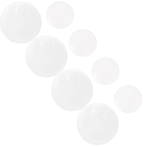AHANDMAKER 8 st dubbel konvex lins, 49/75 mm diameter optiska glaslinser för 170/205 mm glaskonkav spegel för fysikklass laboratorier