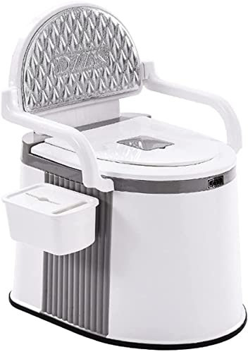 KLUFO Toilettenstuhl,Tragbarer erhöhter Toilettensitz Toilettenstuhl für Toilette mit Armen,Stabiler und schöner extra breiter Toilettenstuhl, für draußen drinnen einfache Reinigung (Grau)