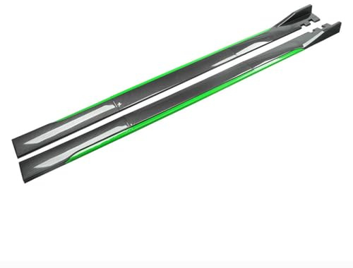 WLLLLa Minigonne Laterali Auto per Audi TT MK2 (8J) 2007-2014,Protezione Pannello Bilanciere Deflettore Diffusore Spoiler Splitter Esterni Accessori,L-Carbon Fiber Green