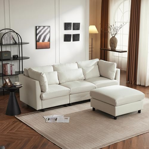 Idemon Design moderno, mobili imbottiti, divano, divano a tre posti, divano ad angolo con poggiapiedi, divano ad angolo a L