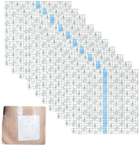 10 Pack Adhesive Wound Dressings 20cm X 20cm,Hypoallergenic Plasters for Wounds,Large Dressings for Wounds for Cuts,Abrasions,Diabetes Leg Ulcers,Venous Leg Ulcers and Small Pressure Ulcers