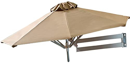 WCHCWR Garden parasols Umbrella 7.2Ft/8.2Ft Folding Telescopic Outdoor Hanging Umbrellas Wall-Mounted Save Space All Aluminum Alloy Bracket Sun Protection for Garden Patio Yard Market Parasol Outdoor