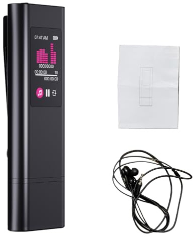 CHEOTIME Registratore vocale digitale da 32 GB, mini registratore audio portatile indossabile con morsetto posteriore, dispositivo di registrazione ad attivazione vocale per (32G)