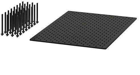 Bobzo Pegboard Drawer Organiser 60cm Anthracite | Adjustable Kitchen Drawer Divider with 32 Pegs | Customisable Plate, Pot & Lid Storage System | Non-Slip Drawer Insert for Neat Organisation