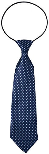 Miobo Krawatte Kinder Jungen mit flexiblem Gummiband , Blau Punkte