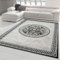 Teppich-Traum Orientteppich mit Glitzergarn | Bordüre & Verzierungen in Kreisform | grau anthrazit Creme 160x220 cm