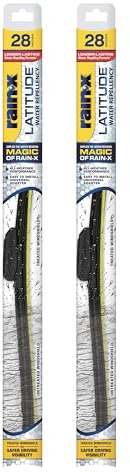 Rain-X 810168 Latitude 2-In-1 Wiper Blades, 28 Inch Windshield Wipers (Pack Of 2), Automotive Replacement Windshield Wiper Blades With Patented Rain-X Water Repellency Formula