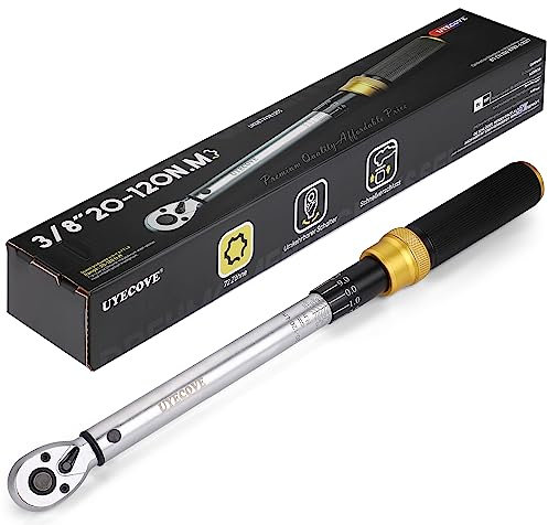 UYECOVE 3/8 Torque Wrench 20-120Nm/14.8-88.6FT.LB, Dual-Direction Adjustable