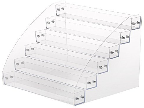 Cocoarm Acrylic Nail Polish Organiser Nail Varnish Storage Multi-layer Design Nail Polish Stand Durable Plastic Transparent Nail Polish Holder for Tattoo Ink and Nail Polish Makeup (#5