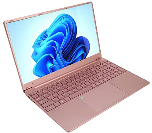 15,6-Zoll-Laptop, 12 GB RAM, 128 GB ROM, Tragbarer Laptop mit Fingerabdruck-Ziffernblock, Celeron N5095, 11Pro, für Business-Office-Studenten (12+128G EU-Stecker 100-240V)