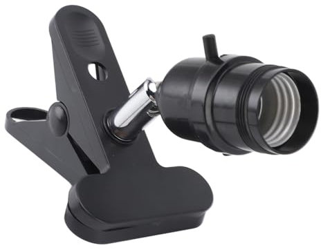 Tangxi Heat Lamp Fixture Clip, 250W Maximum Load Pet Heating Bulb Holder Clamp Space Saving Compact ABS for Snakes (#1)