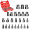 25-Teiliges Schrauben Entfernung Set, Schraubenausdreher Set Profi, Damaged Screw Extractor, Schraubenentferner mit Tragetasche, Linksausdreher Set, Schraubenlöser Satz