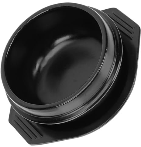 Ciieeo Korean Ceramic Bowl Set with Tray Round Casserole for Stews 3-piece Food Bowl for Bibimbap and Cooking