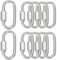 sourcing map Quick Links M6 1.97 Inch Stainless Steel Chain Connector Large Opening Screw Chain Link D Shape Locking Looks for Hammock Camping and Outdoor Equipment Pack of 10