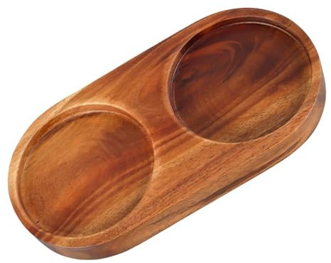 Küchenmühle Tablett - Pfeffermühlenhalter, Salz- und Pfefferschale, Holzmühlenruhe, Estischschutz, Salz- und Pfefferschleiferzubehör für Schleifstoffe mit einem Durchmesser von weniger als 2,4 Zoll