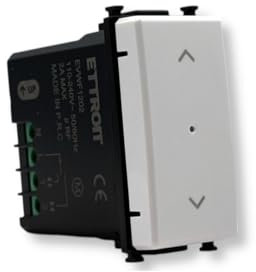IXTRIMA Pulsante saliscendi tapparella connesso Smart Wifi Tuya frutto modulo compatibile con supporti Vimar plana bianco