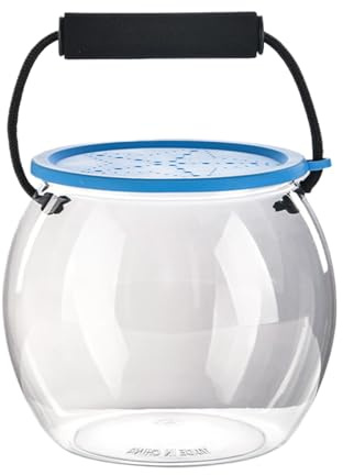 Acquario Portatile Trasparente - Secchio Per Pesci Traspirante | Trasportatore Leggero Per Pesca | Casa, Spiaggia, Esterno, Spostamento Facile, Decorazione Vivarium, Contenitore Durevole Per Animali