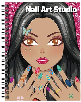 Generisch Travel Sticker Book, Nail Colouring Book for Girls | Toy Scrapbook Colouring Templates Set for Children's Room Nursery Girls Home
