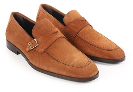 Beston Monkstrap Penny Loafers Cognac