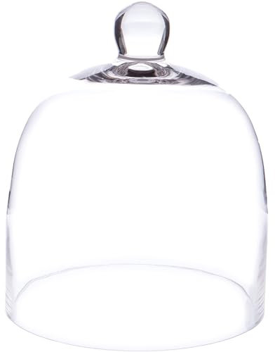 Plymor 7.875 inch x 9.5 inch Bell Jar Glass Display Dome Cloche (Interior Size 7.5 x 7.5)