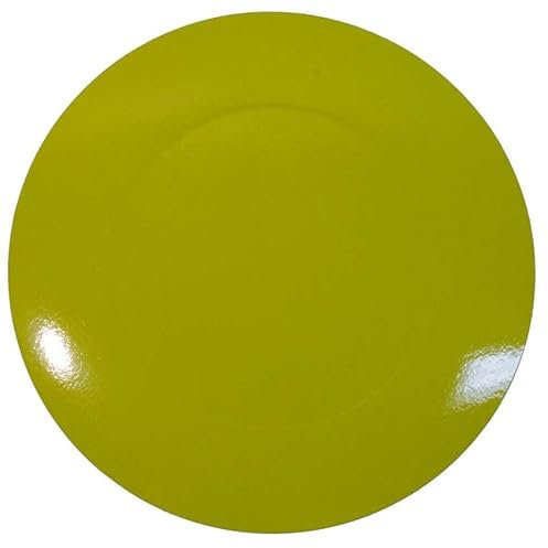 Lot de 4 assiettes de présentation Vert citron 34 cm