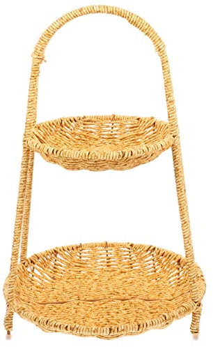 Luxshiny Cesta De Refrescos Cesta Tejida Decorativa Almacenamiento Sala De Estar