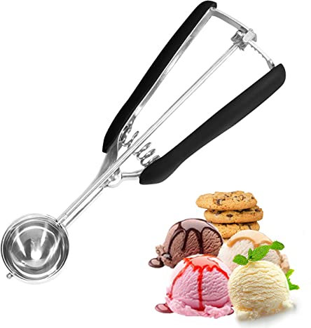 Glaxcidy Cucchiaio in Acciaio Inox per Gelato, Cucchiaio da Gelato, Meccanico per Gelato, Cucchiaio Palla, Biscotto Scooper, Cibo Scoop per Cookie, Gelato, Cupcake, Muffin, Polpette