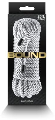 NS Novelties Bound Rope 25ft Silver
