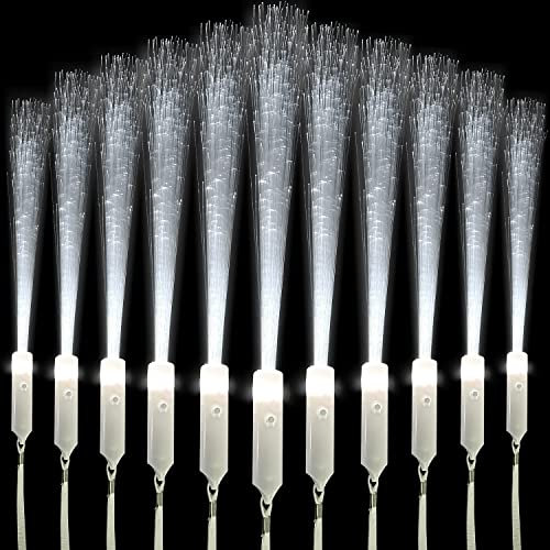 NLNEY 32 Stück weiß Leuchtstab, leuchtstäbe Partyzubehör knicklichter Kinder mit 3 Lichtmodi, für Party Konzert Veranstaltung Geburtstag Hochzeit (32 Stück weiß)