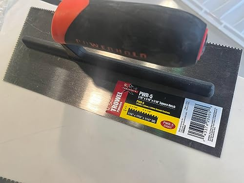 Powerhold Hardwood Flooring Trowel PWR-5 TROWEL ERGO GRIP 1/16x1/16x1/16 SQ