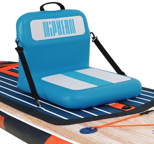 Niphean Inflatable Kayak Seat with Back Support, Ergonomic Paddle Board Seat for Comfortable Backrest, Sturdy Kayak Accessories for SUP Paddelboard, Boat, Canoe, Kayak Seat Cushion for Versatile Use