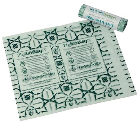 7L Biodegradable & Compostable Bin Liners – 26 Bags Per Roll | Compost Bags for Food Waste Caddy | Strong, Eco-Friendly Corn Starch Bin Liners