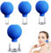 Facial Cupping Set, 4 Stück Schröpfgläser mit Silikon Saugball, Gesicht Vakuum Massage Schröpfen Gegen Verspannungen und Cellulite, Anti Cellulite, Entgiftung, Straffe Haut