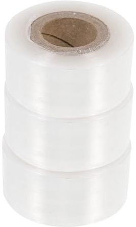 ROMISBABA 3 Rouleaux Ruban de Greffage PE Extensible Transparent Auto-adhésif Film Protecteur Étanche pour Arbres Fruitiers Adapté Aux Noix Agrumes et Autres Plantes