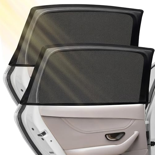 Parasol de Coche, Parasol Coche Bebe para Ventana Lateral Trasera, Pack de 2 Unidades, con protección UV para bebés, niños, Adultos, Mascotas, Apto para el 99% de los Coches