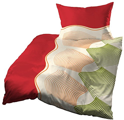 Gerald Wittmann Bettwäsche 140x200 cm + 70x90 cm, Baumwolle, Moderne Rot Beige Orange