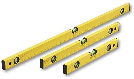 Meister Lot de 3 niveaux à bulle 1000 mm, 1 x 600 mm, 1 x 400 mm.