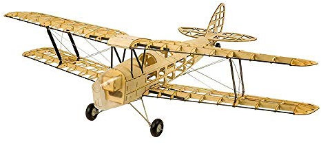 Torcster 212878 Tiger Moth 980mm Holzbaukasten Modellflugzeug für RC Bausatz DIY, gelaserte Balsa Sperrholz Holz Bauteile Holzmodell Flugzeug