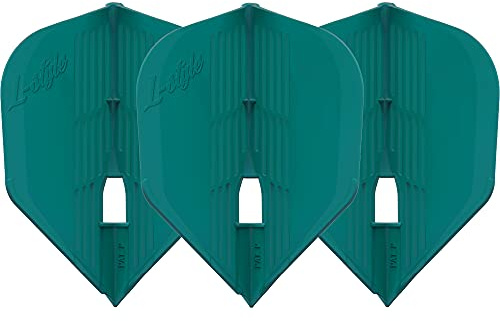 LSTYLE Lot de 3 ailettes de fléchettes - Forme L3 Pro Kami - Vert - pour fléchettes Souples et à Pointe en Acier