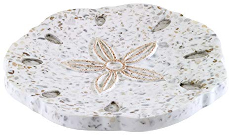 Avanti Linens Countertop Bathroom Accessories, Resin, (Coastal Terrazo), Sea Inspired Home Decor
