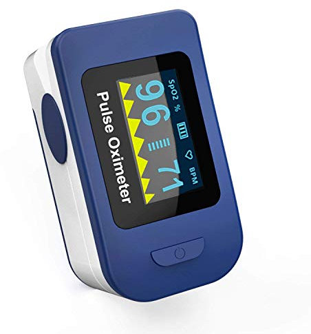 Wellue FSC20C - Pulsossimetro da Dito - Saturimetro - Ossimetro - Lettura immediata su schermo oled - Ossigeno, Frequenza del Polso e Onda Pulsazione - Dispositivo Medico CE 0123