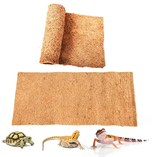 SISIPAI LIFE Reptile Carpet Coconut Fiber, 36 x 18 Reptile Terrarium Substrate Liner, Tortoise Bedding Carpet Mat Supplies for Pet Lizard, Chameleon, Bearded Dragon, Leopard Gecko, Iguana