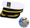 Sqxaldm Kapitänsmütze Verstellbare Marine Seemann Hut Kapitän Yacht Hut Kapitänsmütze Damen Männer Erwachsene Matrosenmütze Seemann Hut für Karneval Thema Party Party Cosplay (1 Stück Weiß)