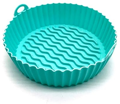 Adems Air Fryer Liners Silicone, Air Fryer Accessories That are Reusable and Easy to Clean, Non-Stick, Oil-Proof, Water-Proof. Food Grade, Replacement for Disposable Parchment Paper Liner (Mint)