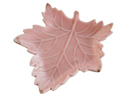 Hogar y Mas Bandeja VACIABOLSILLOS Porcelana Hoja 14X12X2CM
